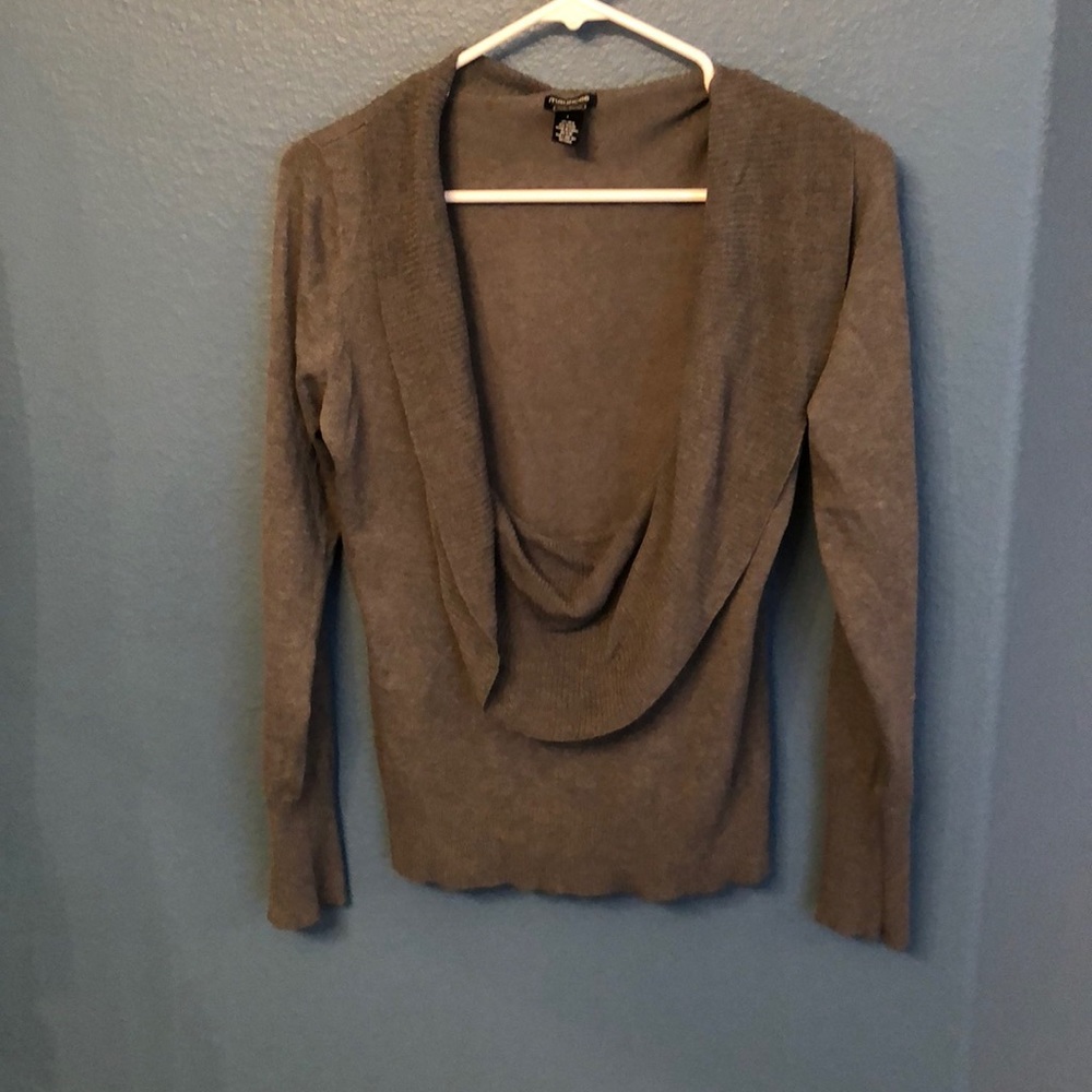 Low scoop neck sweater